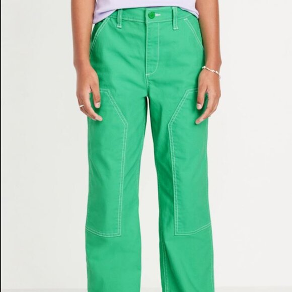 Girls Loose High-Waisted Carpenter Pants - Picture 2 of 6